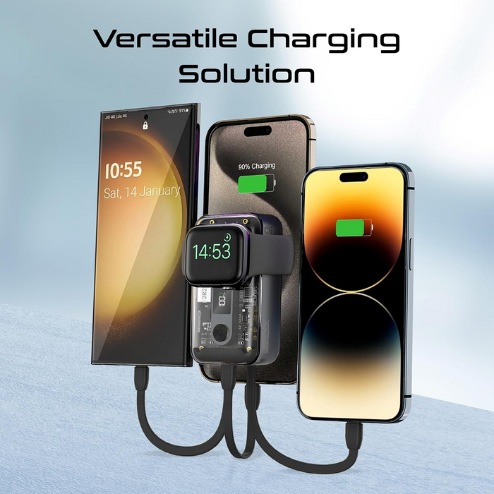باور بانك بروميت شفاف مافريكس بكابل تايب سي وكابل لايتننج بقوة 10000mAh   للبيع في مصر من خلال Games2Egypt