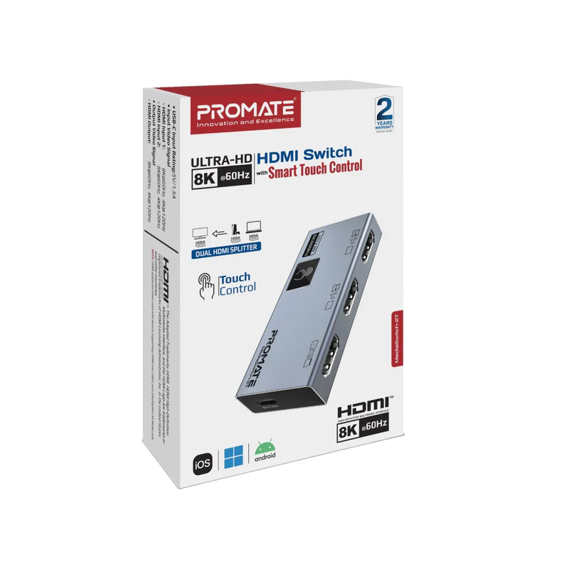 Promate HDMI Switch Adapter Ultra High-Resolution 8K 60Hz – image 2