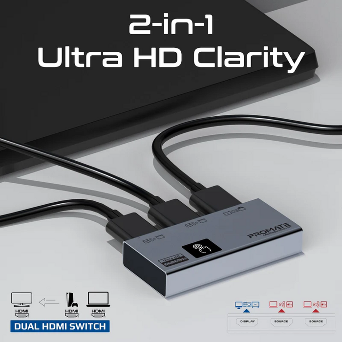 محول بروميت HDMI فائق الدقة 60هرتز 8K مزود ب3 منافذ  للبيع في مصر من خلال Games2Egypt