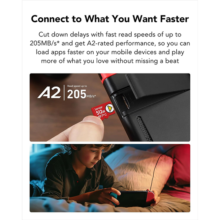 ليكسر بلاي 512 جيجابايت مايكرو اس دي كارد بسرعة فائقة 205/140MB/s لنينتندو سويتش  للبيع في مصر من خلال Games2Egypt