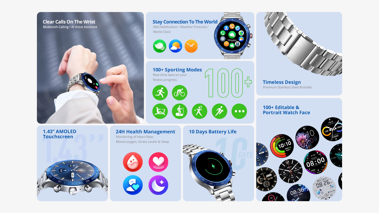 RiverSong Motive 9 Max Smart Watch - Silver  for sale in Egypt from Games2Egypt