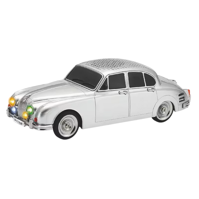 EVO 596 Jaguar Classic Car Design Bluetooth Speaker - silver
