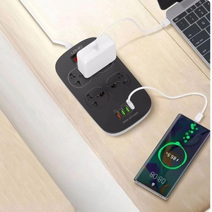 LDNIO DEFENDER SERIES SC4407 - 4 Power Socket 4 + USB - Black  for sale in Egypt from Games2Egypt