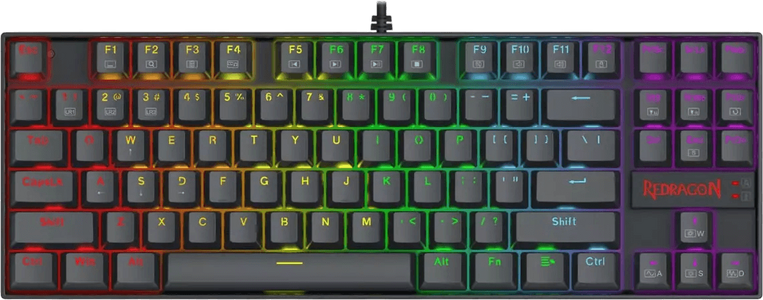 Redragon K552E Kumara Elite Rainbow Mechanical Wired Gaming Keyboard - Black Switch - Open Sealed