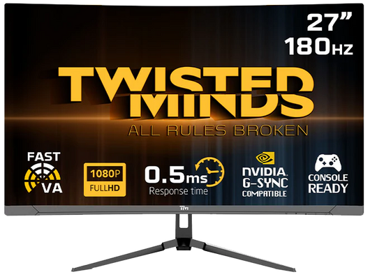 Twisted Minds – 27 Inch FHD 180Hz VA (Flat) - Gaming Monitor