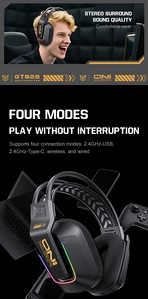 اونيكوما GT828 سماعات العاب متعددة الأوضاع أر جي بي - أسود  للبيع في مصر من خلال Games2Egypt