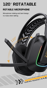 اونيكوما GT828 سماعات العاب متعددة الأوضاع أر جي بي - أسود  للبيع في مصر من خلال Games2Egypt
