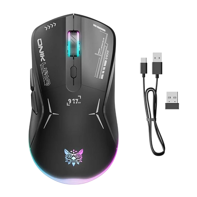Onikuma CW917 Dual Mode RGB Gaming Mouse – Black