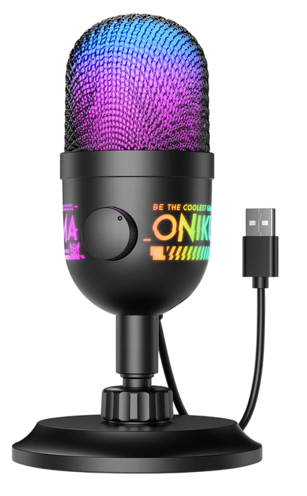 Onikuma M930 RGB USB Microphone with Monitoring – Black  for sale in Egypt from Games2Egypt