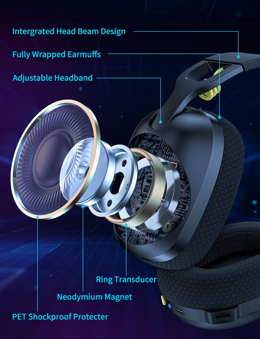 ONIKUMA B2 Tri-Mode Gaming Headphone - Black  for sale in Egypt from Games2Egypt