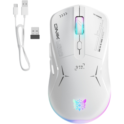 Onikuma CW917 Dual Mode RGB Gaming Mouse – White