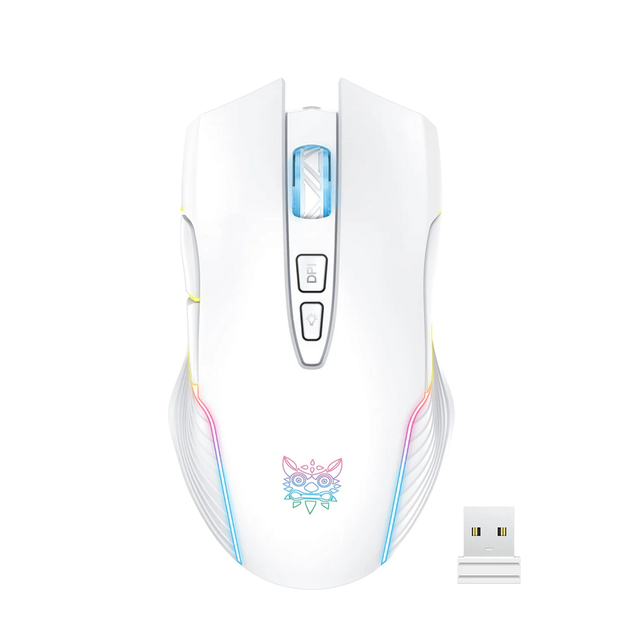 Onikuma CW905 Wireless RGB Gaming Mouse - White
