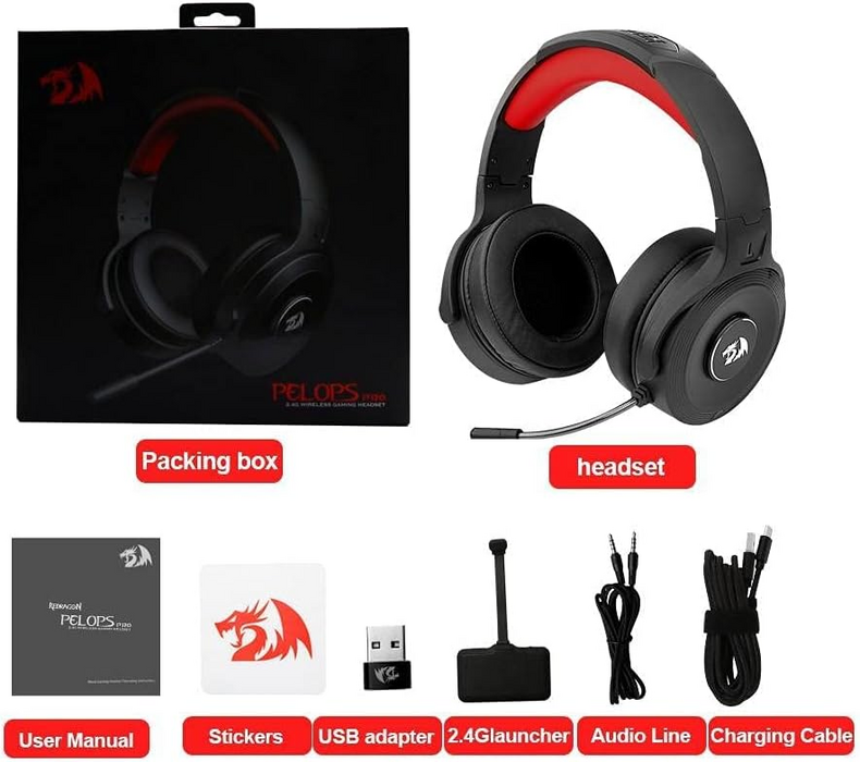 سماعة العاب لاسلكيه ريدراجون Pelops H818 PRO - أسود  للبيع في مصر من خلال Games2Egypt