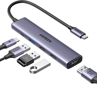 UGREEN CM511 USB-C Hub 5-in-1 Multiport Adapter with 4K HDMI -  for sale in Egypt from Games2Egypt