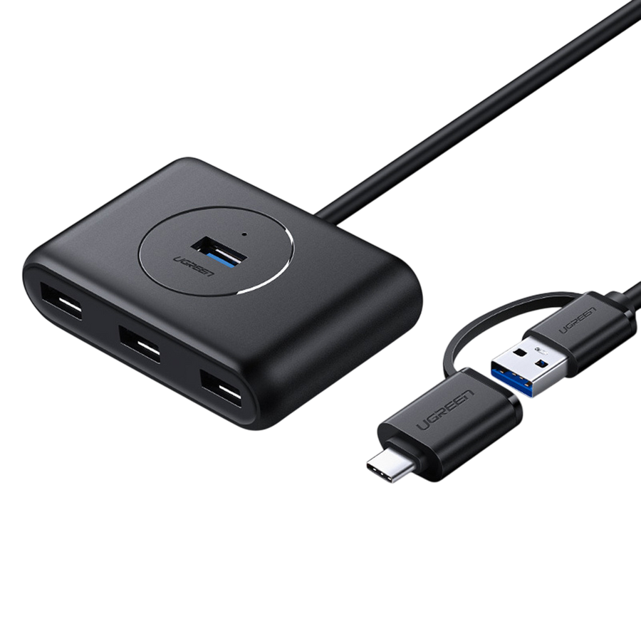 UGREEN CR113 4-Port USB 3.0 Hub (USB-C/USB-A, 5Gbps)