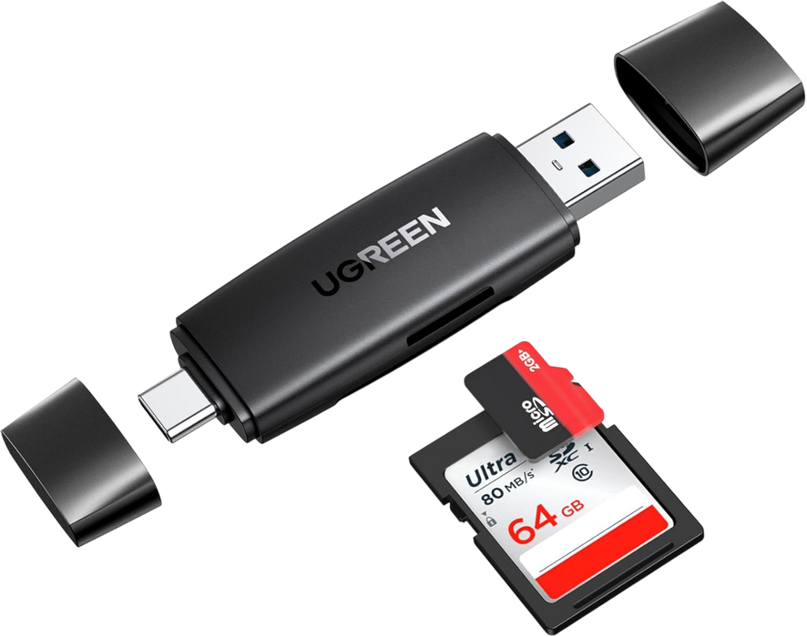 يوجرين CM304 قارئ بطاقات 2-في-1 USB 3.0 وUSB-C لبطاقتي SD/TF  للبيع في مصر من خلال Games2Egypt