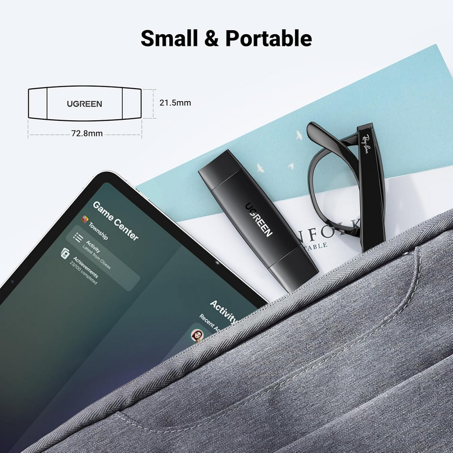 UGREEN CM304 2 in 1 USB 3.0 & USB C SD Card Reader – image 7