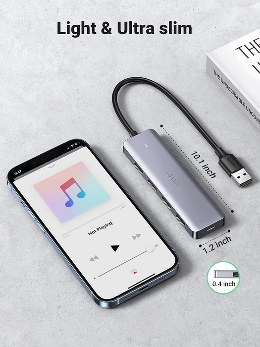 يوجرين USB 3.0 إلى هاب 4 منافذ USB 3.0 مع مزوّد طاقة USB-C (5-في-1)  للبيع في مصر من خلال Games2Egypt