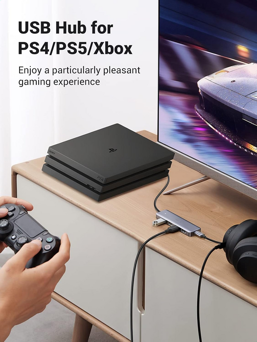 يوجرين USB 3.0 إلى هاب 4 منافذ USB 3.0 مع مزوّد طاقة USB-C (5-في-1)  للبيع في مصر من خلال Games2Egypt