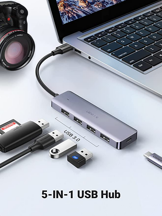 يوجرين USB 3.0 إلى هاب 4 منافذ USB 3.0 مع مزوّد طاقة USB-C (5-في-1)  للبيع في مصر من خلال Games2Egypt