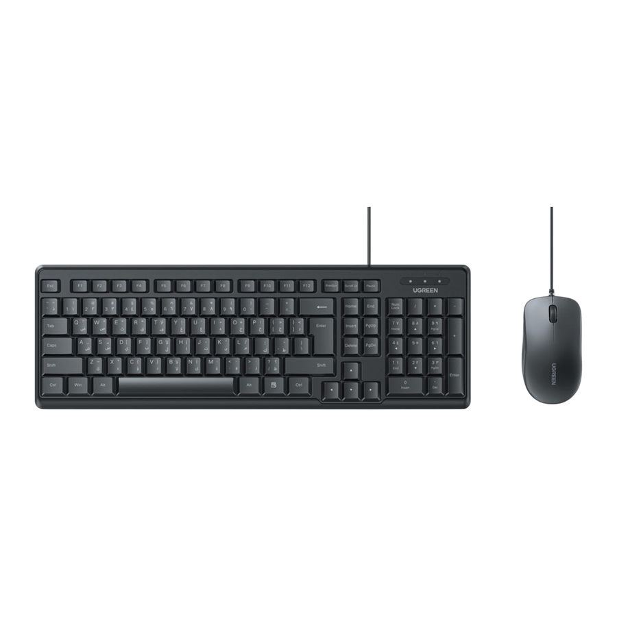 UGREEN MK330 USB Keyboard & Mouse Combo – Arabic Layout