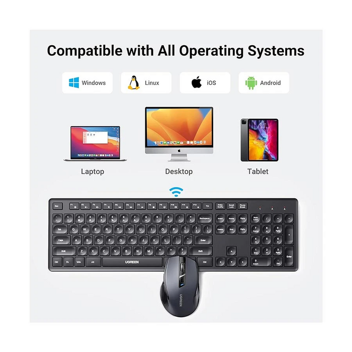 UGREEN MK006 Wireless Keyboard & Mouse – 2.4GHz  for sale in Egypt from Games2Egypt