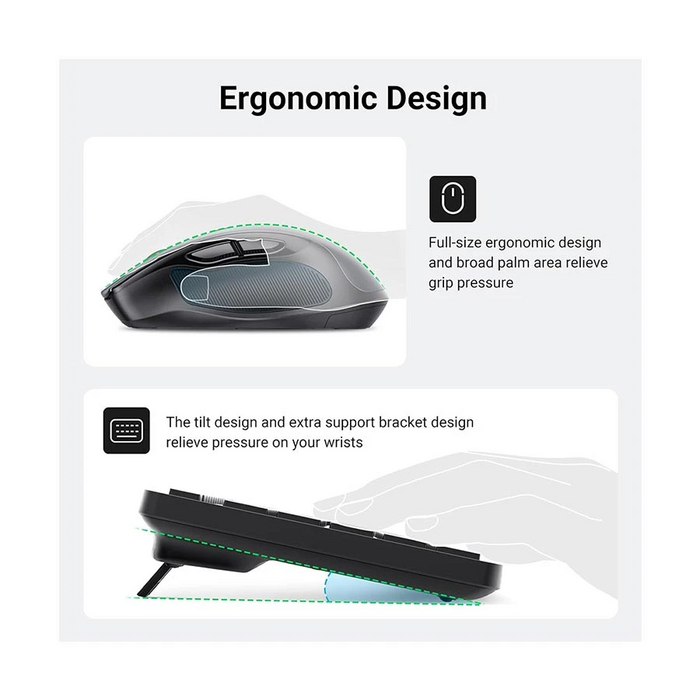 UGREEN MK006 Wireless Keyboard & Mouse – 2.4GHz  for sale in Egypt from Games2Egypt