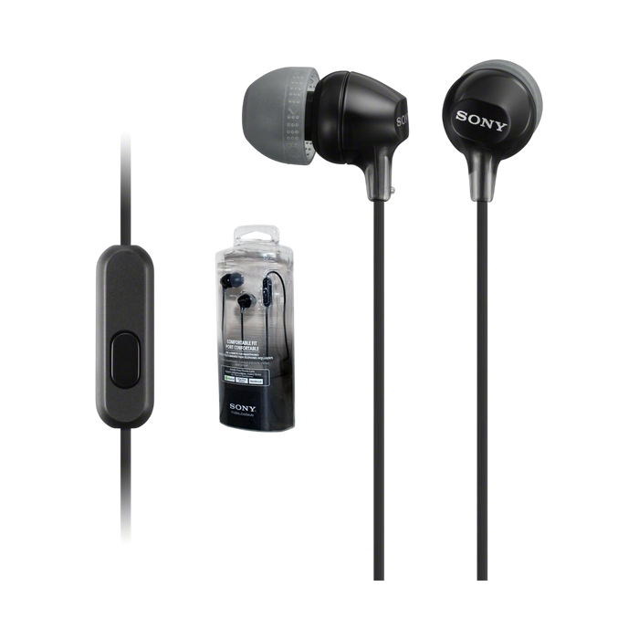Sony EX15AP In-Ear Earbuds with Mic - Black  for sale in Egypt from Games2Egypt