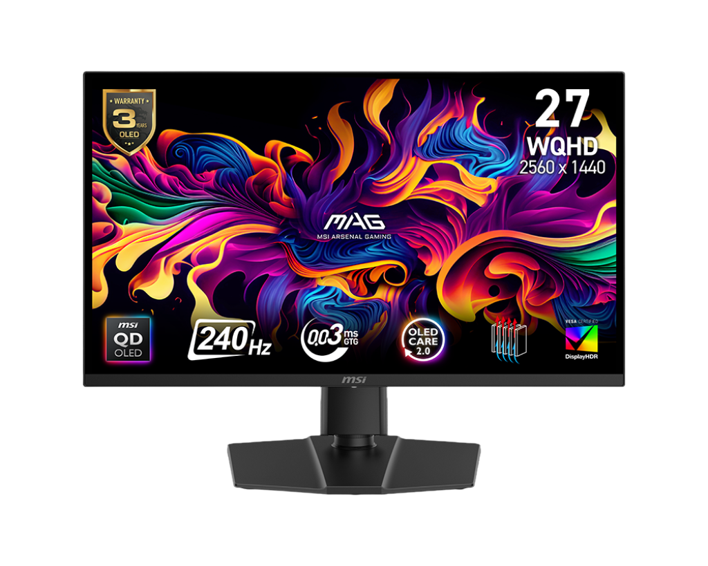 MSI MAG 271QP QD-OLED X24 – 27 Inch WQHD 240Hz - Gaming Monitor