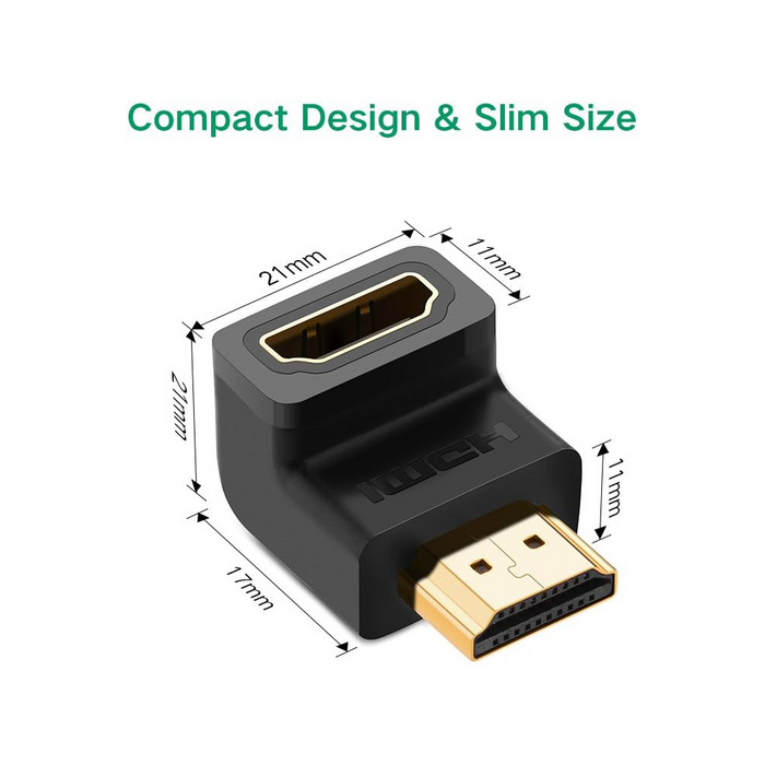 UGREEN HD112 HDMI 4K Adapter Right Angle 90 Degree Connector   for sale in Egypt from Games2Egypt