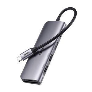 UGREEN CM195 6-in-1 Hub 4K HDMI USB-3 & C 100W-PD SD & TF Reader -  for sale in Egypt from Games2Egypt