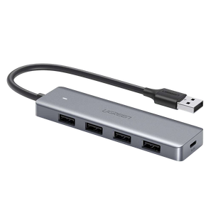 UGREEN CM219 4-USB 3.0 Hub with Micro USB Power Supply - Grey -  for sale in Egypt from Games2Egypt