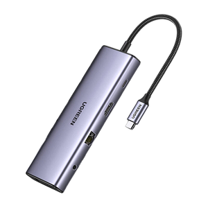 يوجرين CM498 موزّع USB-C عشرة-في-واحد مع 4K HDMI وVGA – رمادي  للبيع في مصر من خلال Games2Egypt