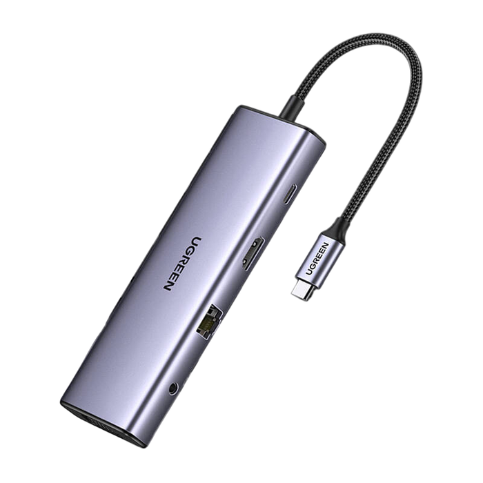 يوجرين CM498 موزّع USB-C عشرة-في-واحد مع 4K HDMI وVGA – رمادي  للبيع في مصر من خلال Games2Egypt