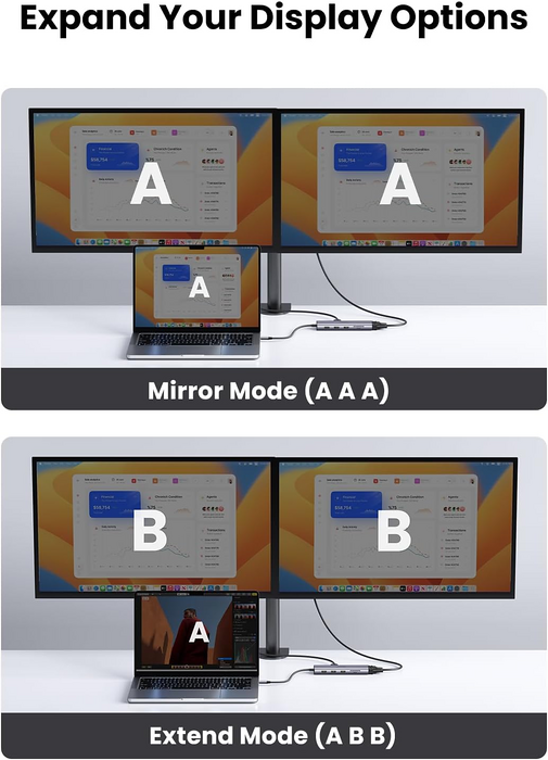 يوجرين CM498 موزّع USB-C عشرة-في-واحد مع 4K HDMI وVGA – رمادي  للبيع في مصر من خلال Games2Egypt
