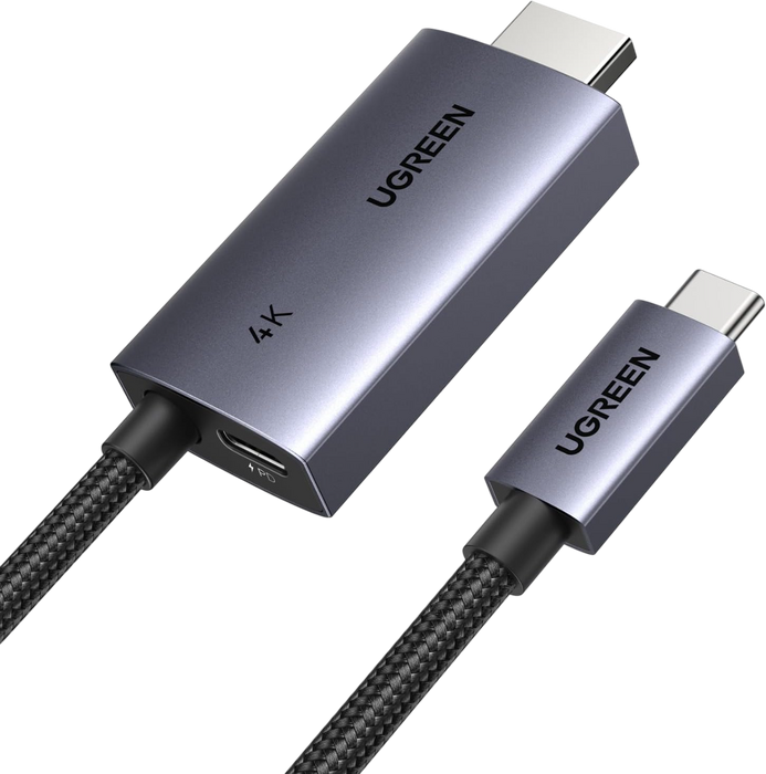 يوجرين CM675 كابل USB-C إلى HDMI بدقة 4K 60Hz قوة 100 واط – 2 متر  للبيع في مصر من خلال Games2Egypt