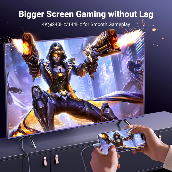 يوجرين CM556 كابل USB-C إلى DisplayPort بدقة 8K – 2 متر  للبيع في مصر من خلال Games2Egypt