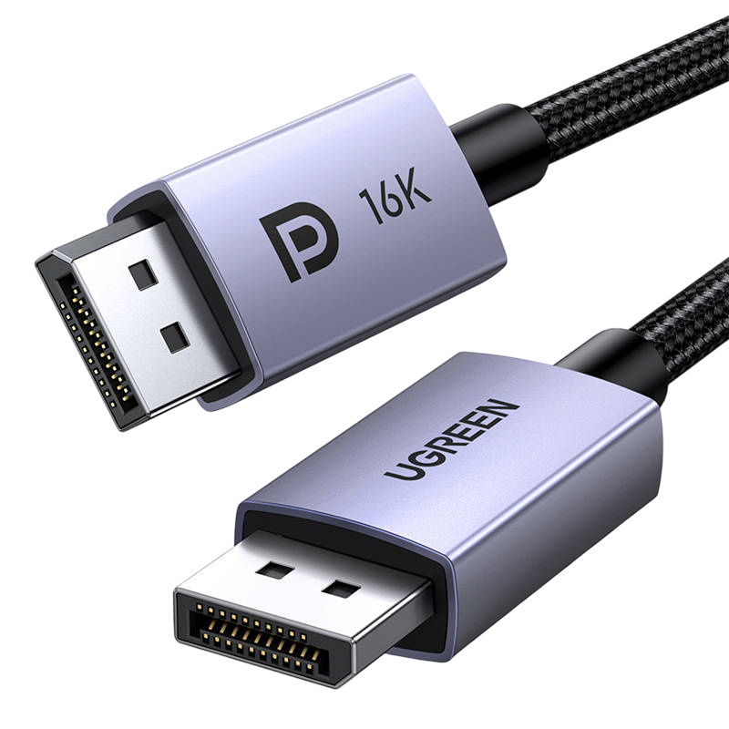 يوجرين DP118 كابل DisplayPort 2.0 مجدول بدقة 16K – 1 متر – صورة 2