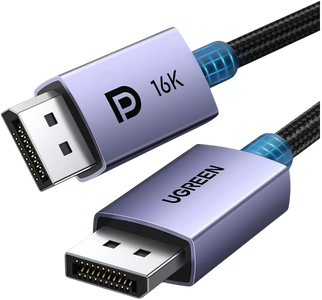 يوجرين DP118 كابل DisplayPort 2.0 مجدول بدقة 16K – 1 متر  للبيع في مصر من خلال Games2Egypt