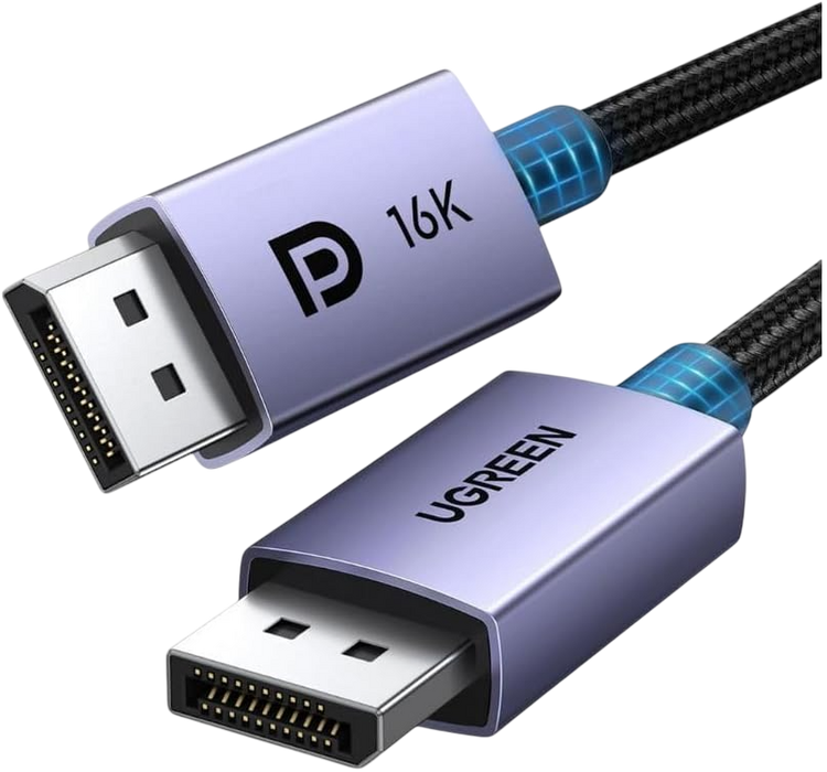 يوجرين DP118 كابل DisplayPort 2.0 مجدول بدقة 16K – 1 متر  للبيع في مصر من خلال Games2Egypt