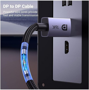يوجرين DP118 كابل DisplayPort 2.0 مجدول بدقة 16K – 1 متر  للبيع في مصر من خلال Games2Egypt