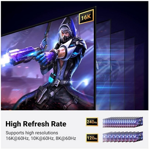 يوجرين DP118 كابل DisplayPort 2.0 مجدول بدقة 16K – 1 متر  للبيع في مصر من خلال Games2Egypt