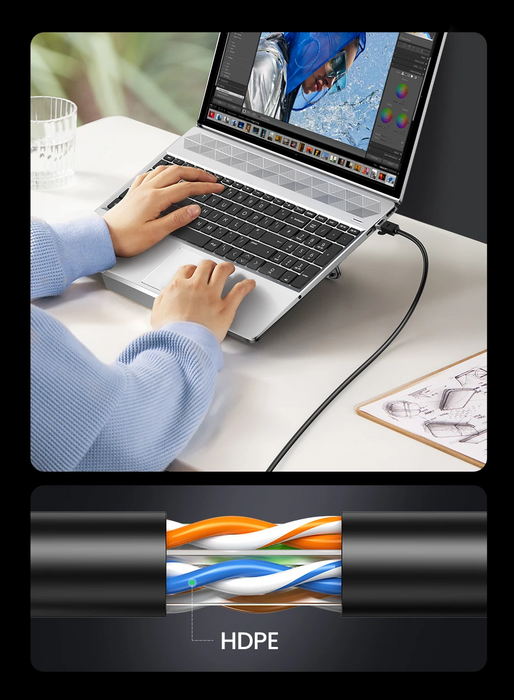 UGREEN NW102 Cat 6 U/UTP Network Lan Cable RJ45 - 2M  for sale in Egypt from Games2Egypt