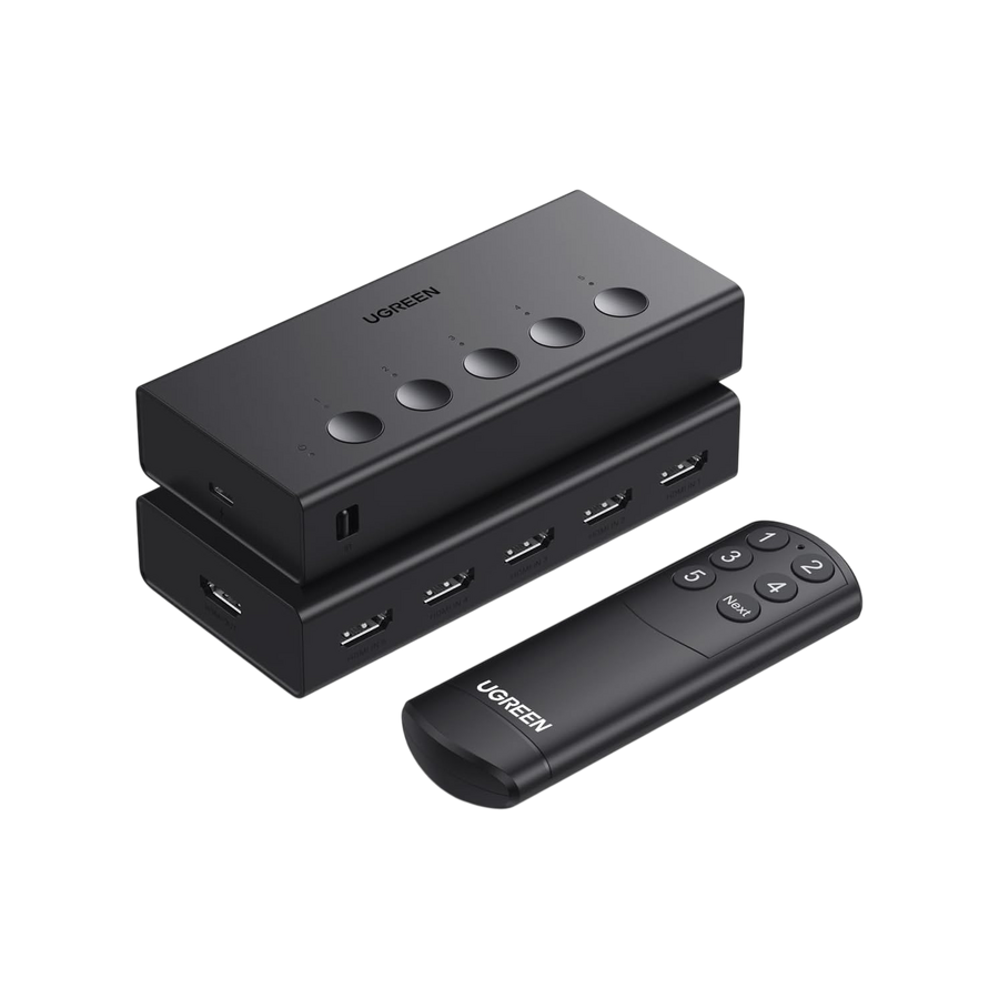 UGREEN CM568 HDMI Switch 5 in 1 Out 4K 60Hz with Remote - Black – image 3
