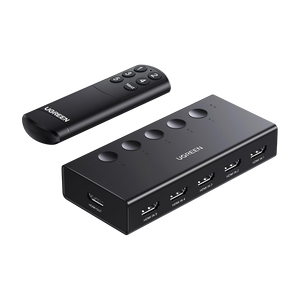 UGREEN CM568 HDMI Switch 5 in 1 Out 4K 60Hz with Remote - Black  for sale in Egypt from Games2Egypt