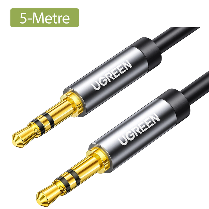 UGREEN AV119 3.5mm Male to 3.5mm Male Cable - 5M - Black  for sale in Egypt from Games2Egypt