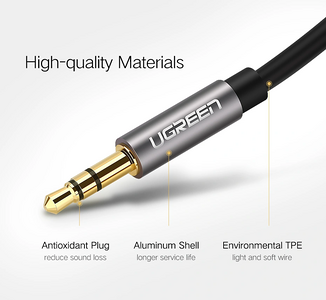 UGREEN AV119 3.5mm Male to 3.5mm Male Cable - 5M - Black  for sale in Egypt from Games2Egypt