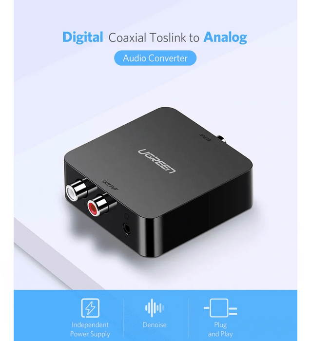 UGREEN Digital To Analog Audio Converter - Black  for sale in Egypt from Games2Egypt