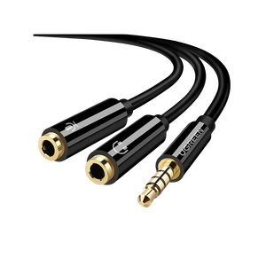 UGREEN AV141 3.5mm M to 2×3.5mm F Headphone Splitter – Black -  for sale in Egypt from Games2Egypt