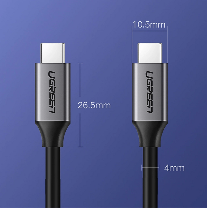 يوجرين US161 كابل USB-C 3.1 ذكر إلى USB-C 3.1 ذكر – بطول 1.5 متر  للبيع في مصر من خلال Games2Egypt